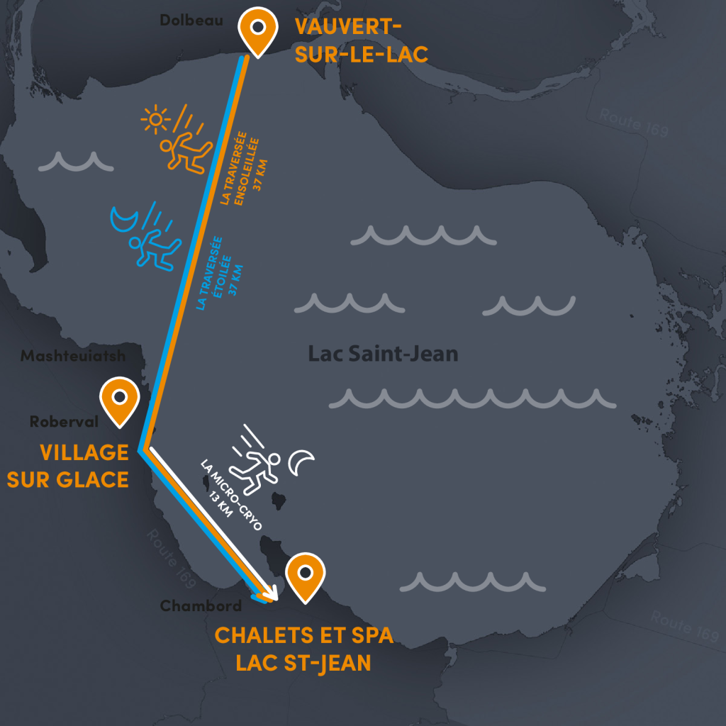 Carte des tracés pour les Courses CRYO 2024